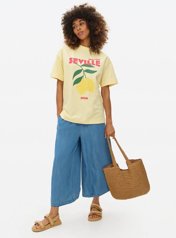 Mid Blue Tencel™ Denim Culottes 18